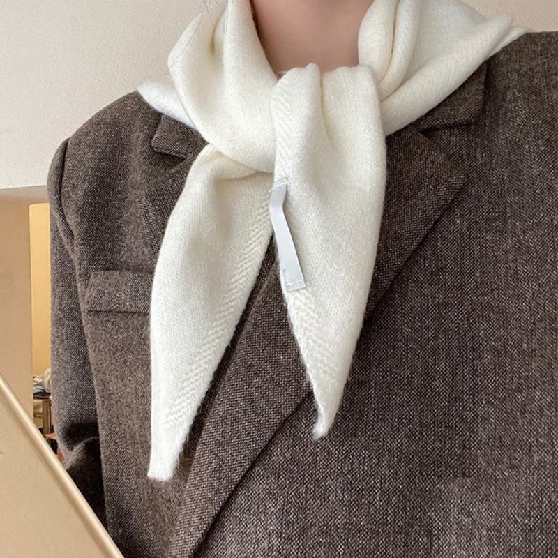 Multiple Functional Winter Scarf For Women Soft Weave Trilateral Plan Thin Fashion Addition For Cold Weather