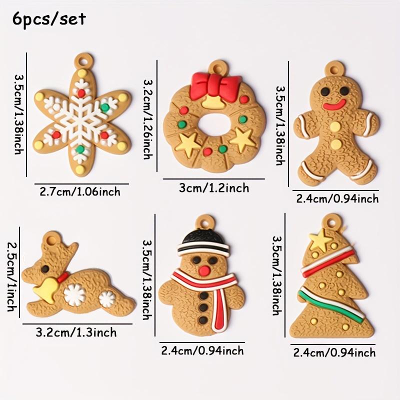 

6/12pcs Gingerbread Man Christmas Pendant DIY Xmas Scene Gift Box Pendant Happy New Year Gifts Tree Decorations Party Supply