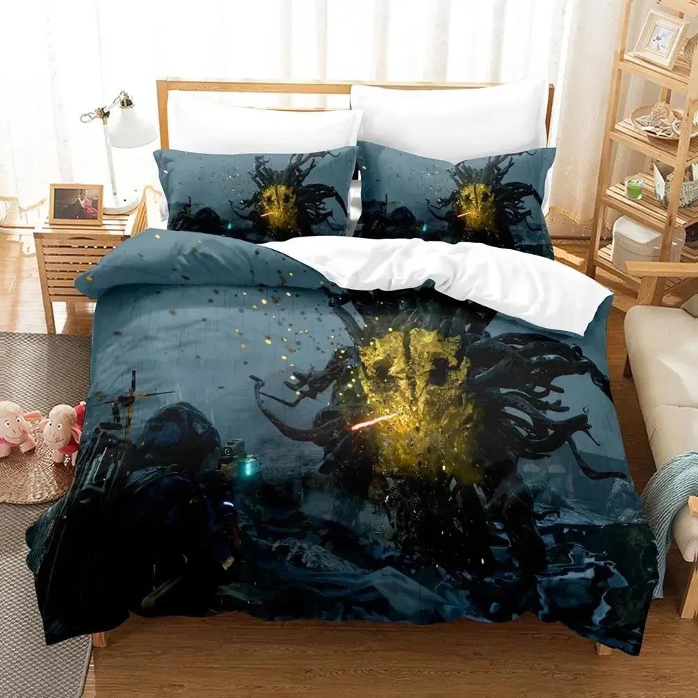 3D Print Death Stranding Bedding Set Duvet Cover Bed Set Quilt Cover Pillowcase Comforter King Queen Size Boys Adult Bedding Set