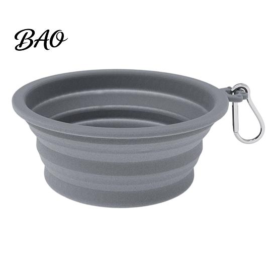 Collapsible Cat Bowl Foldable Dog Bowl, with Carabiner, Portable Paw Shape Pet Silicone for Dogs Cats Travel Camping