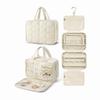 Multipocket Travel Toiletry Bag Cloth Portable Makeup Pouch Cosmetic Handbag  Shower Organizer