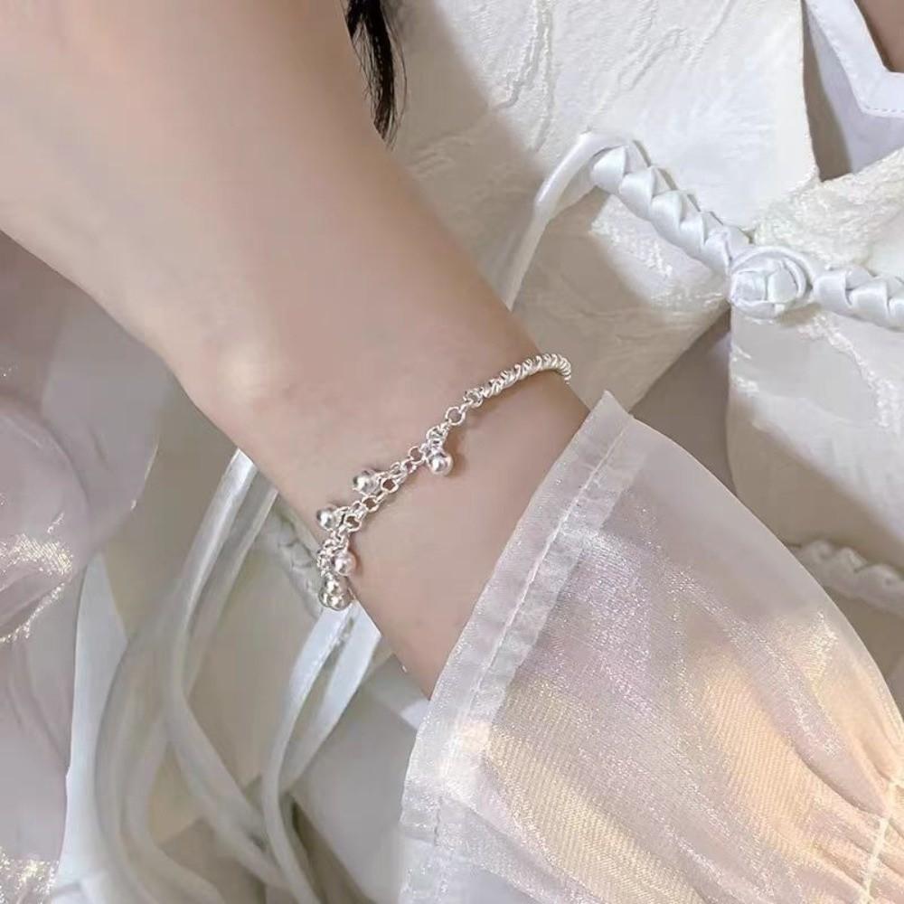Sweet Beaded Bracelet Zinc Zinc Alloy Simple Bracelet Bangle Butterfly Pendant Bracelet  Daily