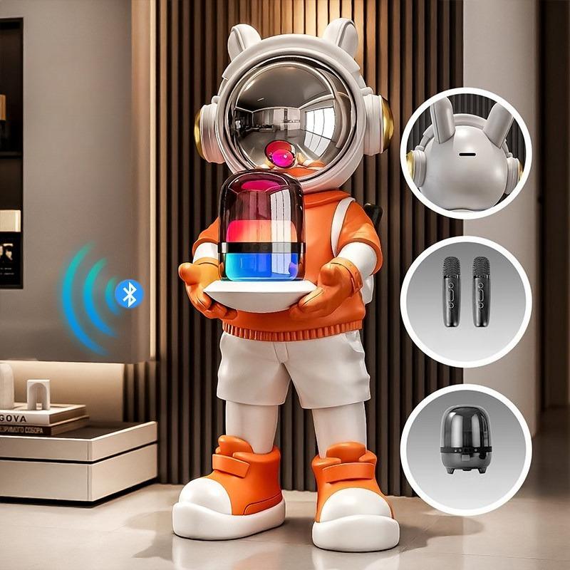 Astronaut Sculptures Bluetooth Speaker Living Room Creative Large Astronaut Statue Decoration Figurines Home Ornaments Gift