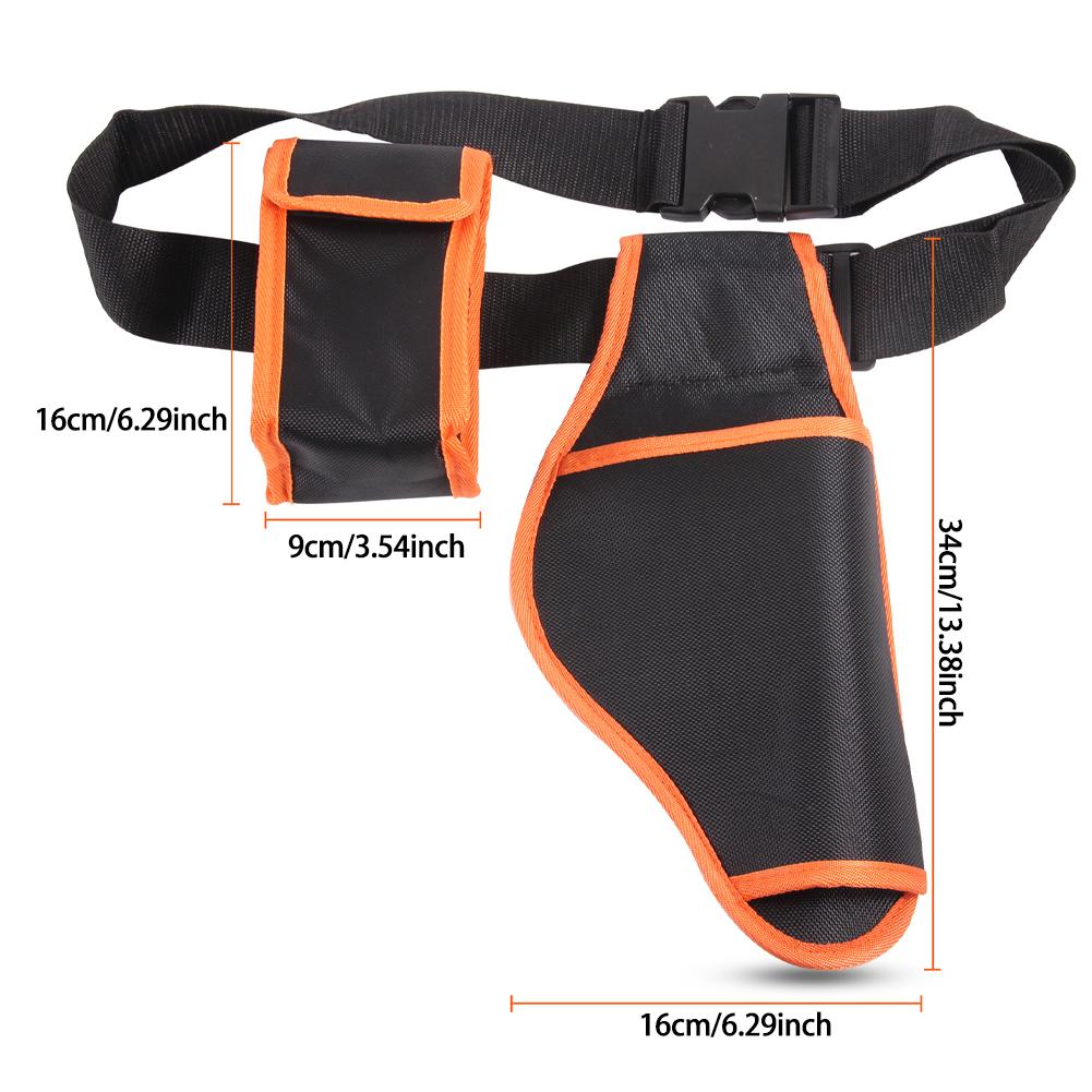 Garden Electric Pruning Shear Waist Bag with Battery Storage Box Electric Garden Scissor Wasit Bag with Belt Portable Outdoor