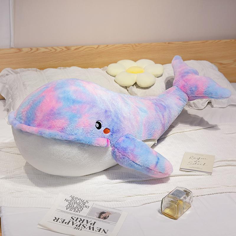 Cute Whale Plush Toys Lovely Soft Stuffed Cartoon Doll Pillow Funny Animals Sofs Home Decoration Sleeping Pillow Birthday Gifts