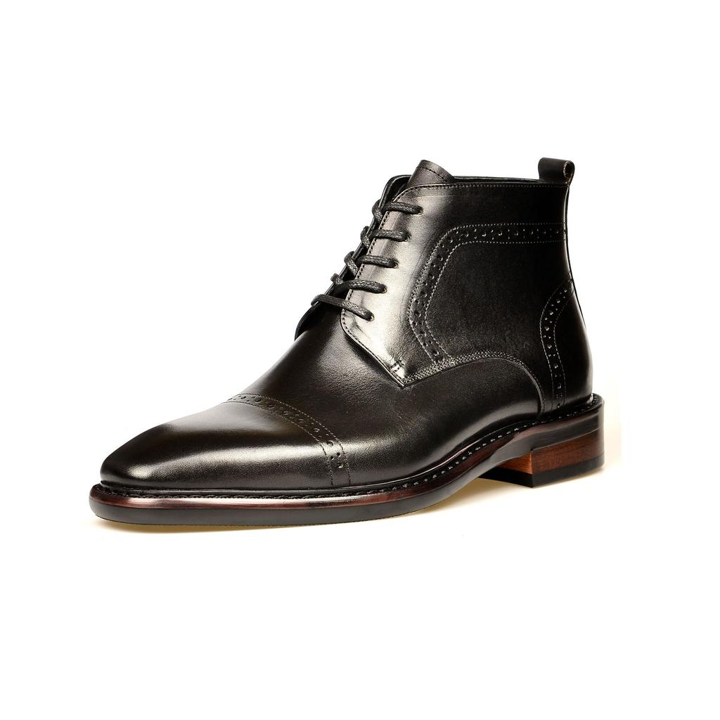 Fashion New Vintage  Boots Men's Topcoat Cowhide Business Dress Leather Shoes British Men's Boots Genuine Leather Boots