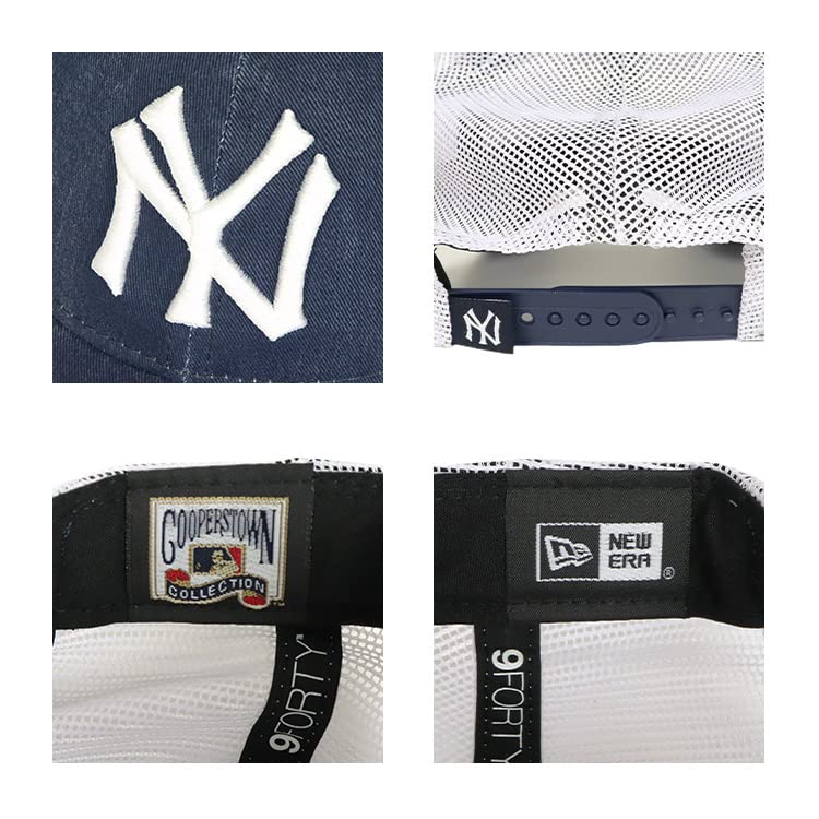 9FORTY Trucker 9Forty Adjustable Mesh MLB Major Spring and Yankees 1934 Cap, Men's, Women's, Hat, League, Summer, [item]