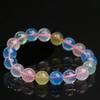 Hongchu Kristall Natur 7A Premium Morganit Perlenarmband Eisiges Mehrfarbiges Morganitarmband
