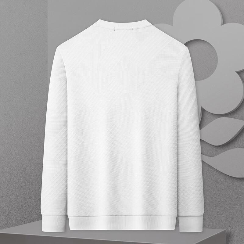 MONTAGUT Men's Autumn Casual Jacquard Round Neck Sweatshirt