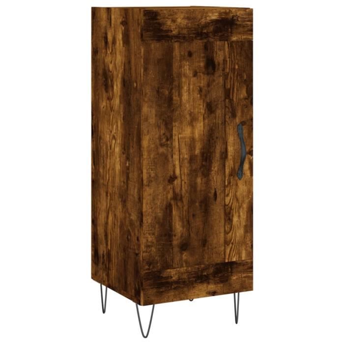 VidaXL Buffet Chêne fumé 34,5x34x90 cm Bois d'ingénierie 830441