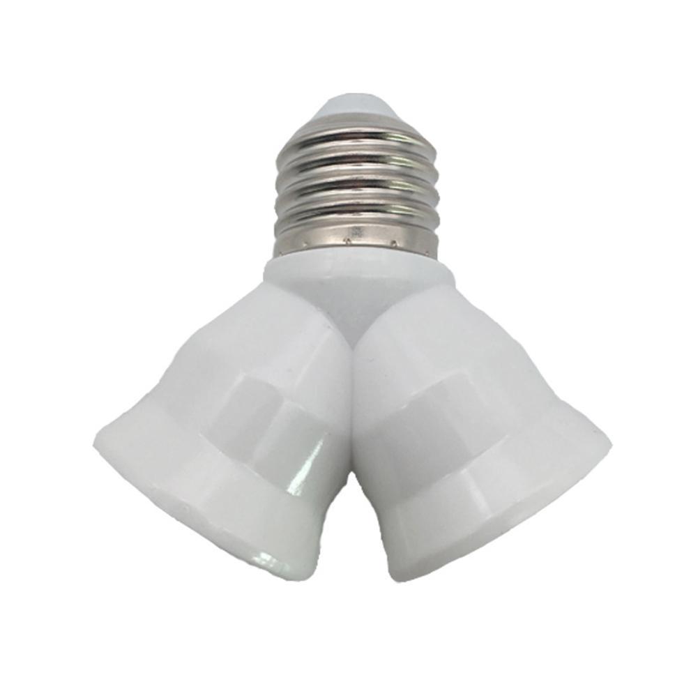 E27 Lamp Head Changed From Two Lamp Holders White Fireproof Light Base Lamp Socket Bulb Holder R2Q1