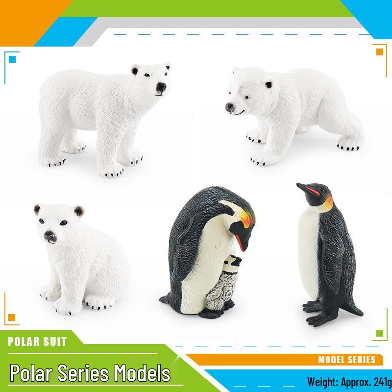 Popular Simulation Arctic Animal Figurines: Polar Bear, Fox, Seal, Walrus, Whale