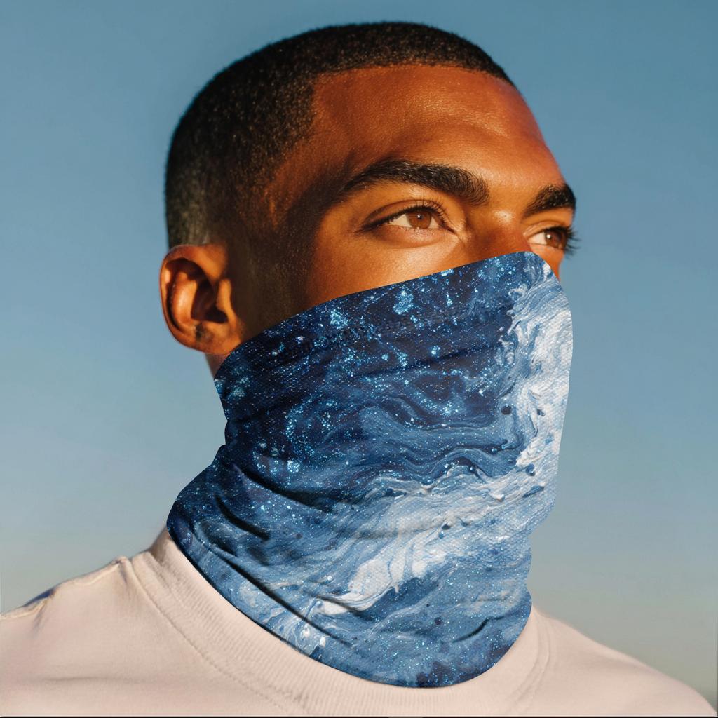 გარე ველოსიპედის ნიღაბი მოდური პრინტით, თავსაბურავი, კისრის შარფი