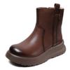 First Layer Cowhide Thick-soled Wool 23 Years Winter Velvet Thickened Mother Shoes Cotton Shoes Women's Medium Tube Leather Snow Boots Women