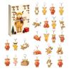 Christmas Tree Ornament - 2D Flat Holiday Hanging Decorations, Fun Surprise Ornaments Set for Tree Decor