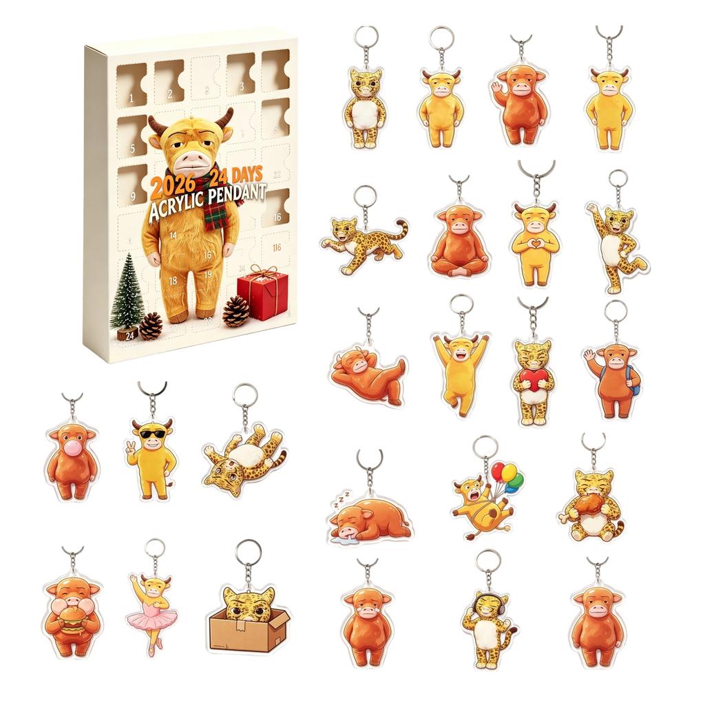 Christmas Tree Ornament - 2D Flat Holiday Hanging Decorations, Fun Surprise Ornaments Set for Tree Decor