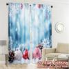 2pcs,Curtains Christmas Ornaments Snowflakes Pinecones Pattern Modern Curtains Durable 100% Polyester Fabric Curtains