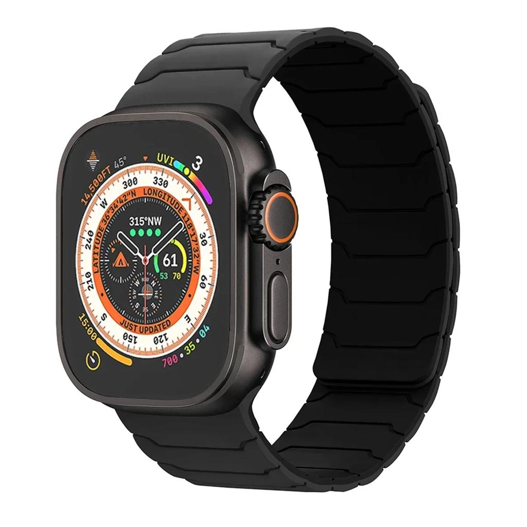 Silicone Magnetic Strap for Apple Watch Band Ultra 3 49mm Series 11 46mm 9/8/7 45 41mm Sport Bracelet IWatch 6 5 4 SE3 44mm 40mm