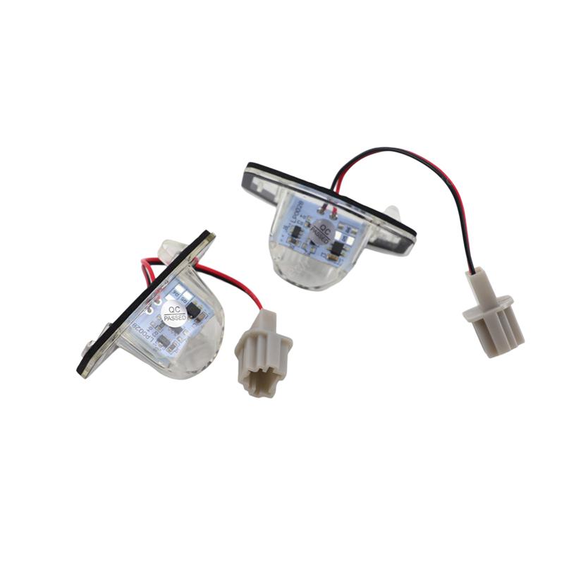 2PCS Rear Tail Number Plate Lamps Upgrade Error-Free Lighting Assembly for Honda CR-V Fit Odyssey Jazz HRV FRV CR-V Stream