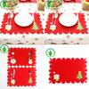 Luxurious Christmas Santa Place Mat Table Runner Mat Crafted For Holiday Cheer