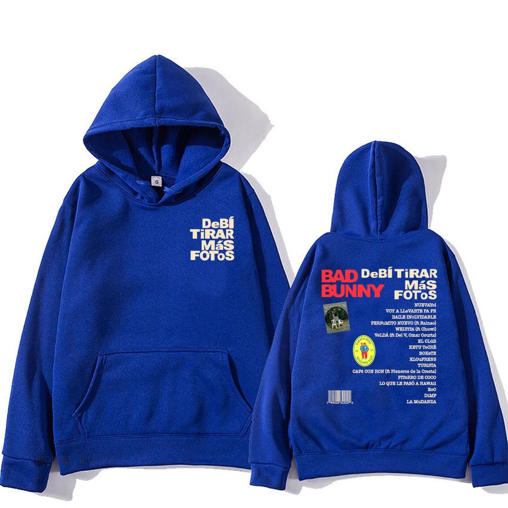 Unisex Streetwear Bad Bunny DTMF Hoodies 2025 New Album Debí Tirar Más Fotos Printing Sweatshirts Winter Comfortable Male Hoodie