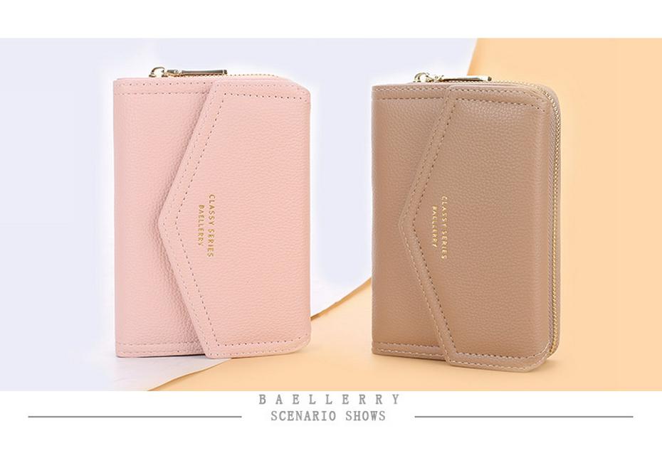 Versatile High-End Women's Cute Short Wallet with Card Slots & Zippered Coin Purse
