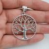 Sterling Silver Tree of Life Pendant, Handmade Plain Silver Jewelry