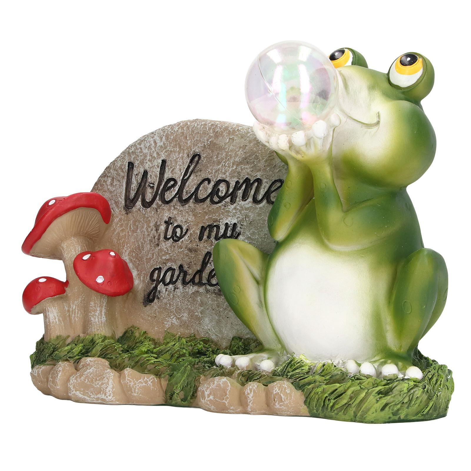 

Солнечный светильник-лягушка, антикоррозийный, водонепроницаемый, солнечный ночной светильник-лягушка, украшения из смолы ручной работы на открытом воздухе