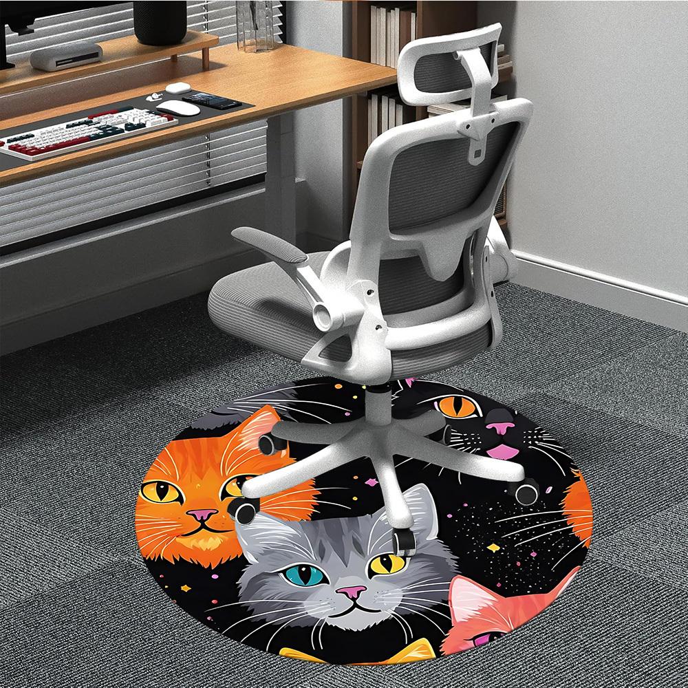 

1pc Cats, Space Carpet for Office, Non-slip, Soft and Durable Office Rug, Perfect for Office yy260128011 80cm by 80cm