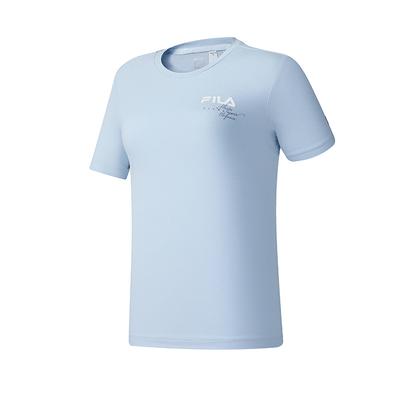 Fitness Fashion Versatile Simple Comfortable Sports T-Shirt Women Tops Cloud-Blue A11W521105F-LB