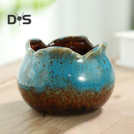 Eco Friendly Flower Pot Smooth Edge Practical Outdoor Plant Ceramic Flower Pot Container