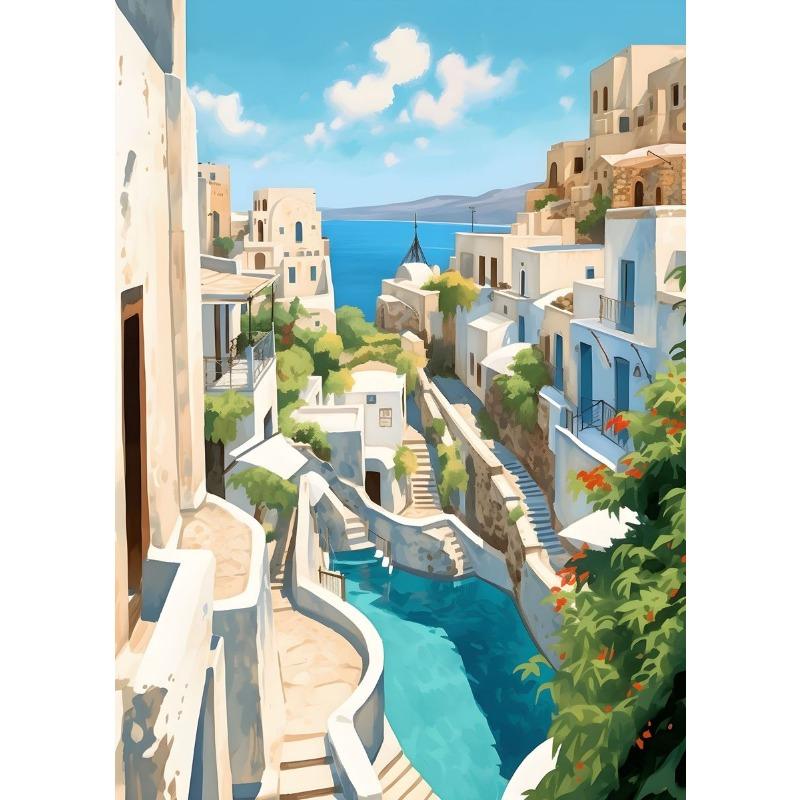 Kerry Vancouver Paris Santorini Kauai Amsterdam Bali Travel Poster Canvas Painting Prints Wall Art Picture for Living Room Decor