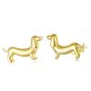 Dachshund Dachshunds Dogs Stud Earrings Gold-plated Silver