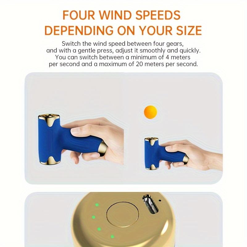 New high-speed turbo brushless motor hair dryer, handheld strong wind dust blower, charging bladeless camping mini fan