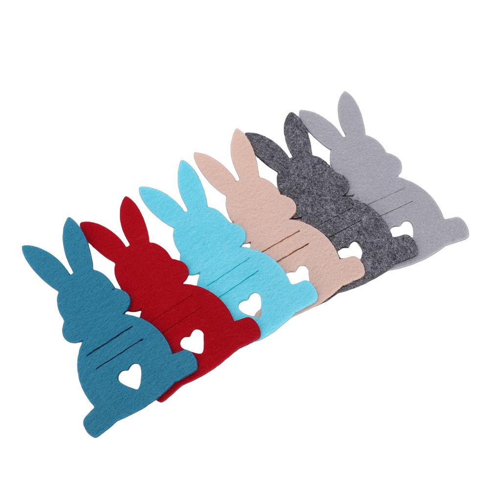 6Pcs Easter Bunny Money Holders Felt Bulk Cute Basket Stuffers   Decorations Mixed Color