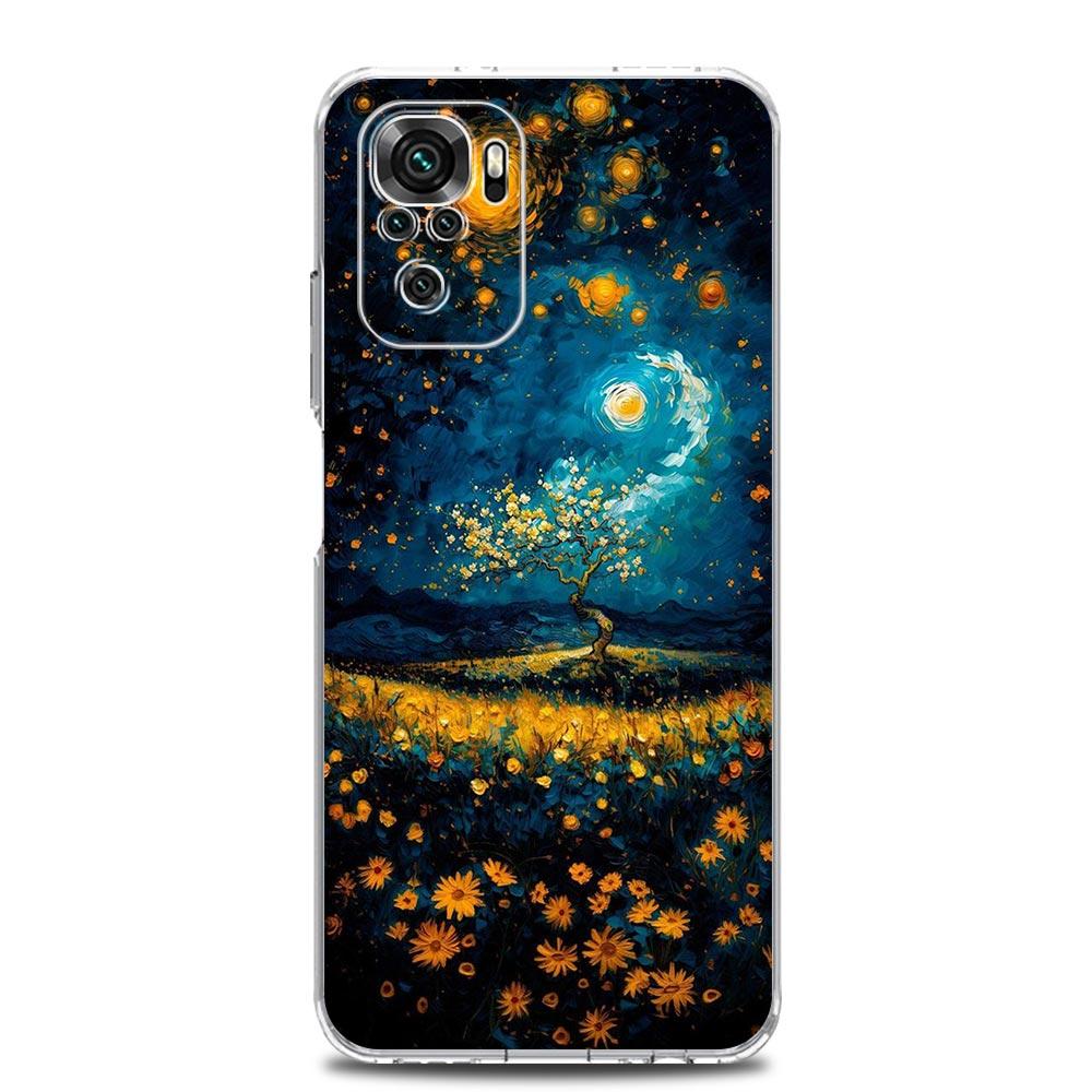 Starry Night Van Gogh Phone Case For Xiaomi Redmi Note 13 12 5G 9S 9 8 10 11 Pro Plus 4G 9T 13C 12C10C 9C 9A 7 Pro Clear Cover