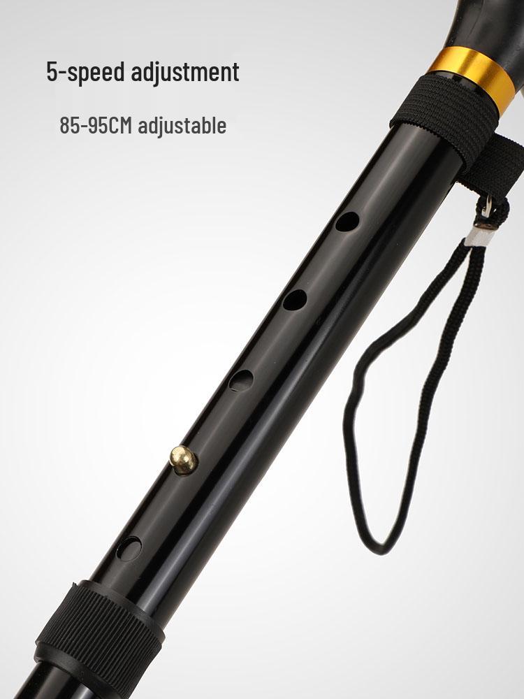 Five-Section Folding Ultra-Short Trekking Poles with T-Handle and Adjustable Telescopic Design for Hiking and Mountaineering