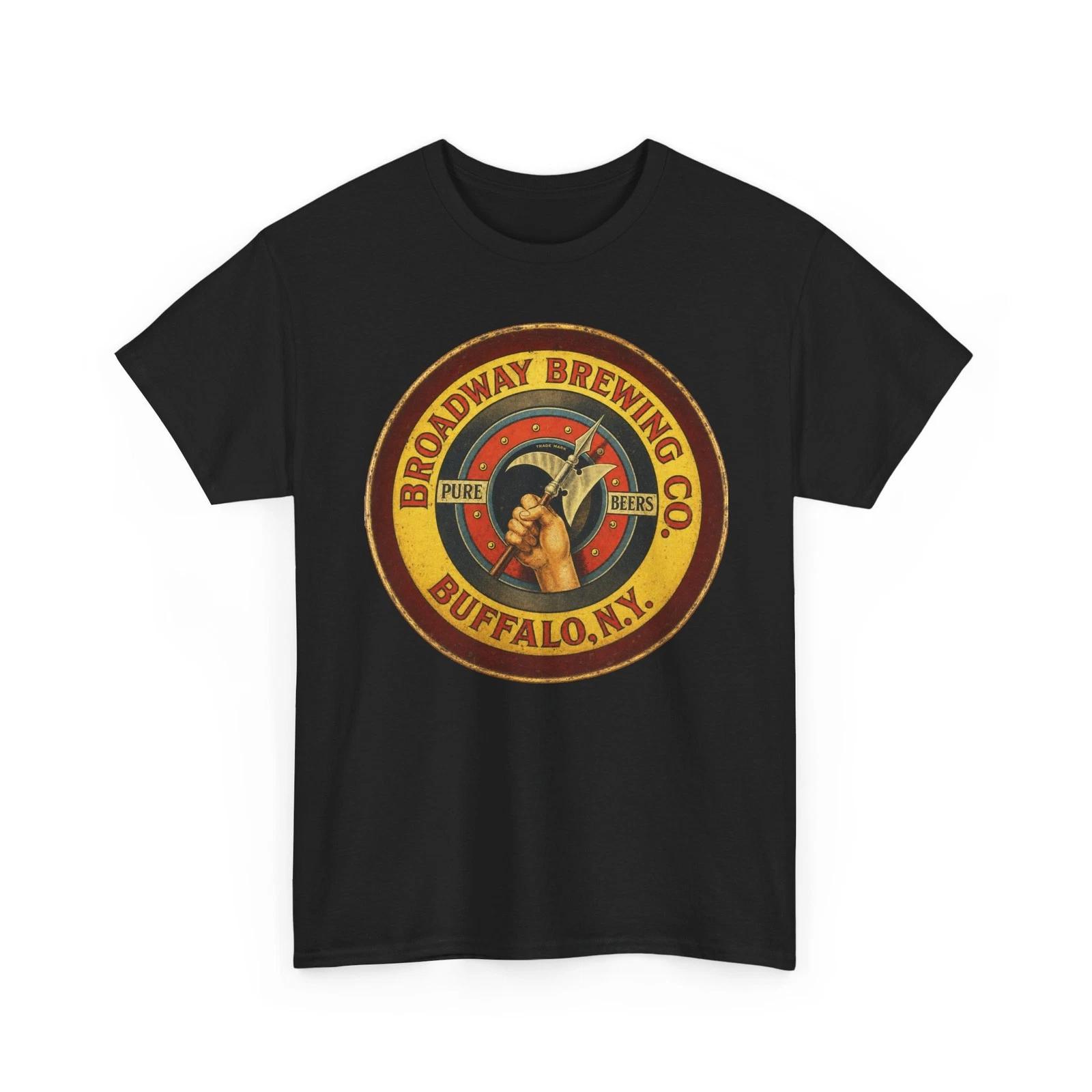 Broadway Brewing Co. Buffalo NY Pre-Prohibition Beer Retro Breweriana T-Sirt M