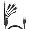 USB Charging Cable Compatible with Nintendo New 3DS 3DS DSi GBA Wii and PSP USB Charging 5-in-1 (XL/LL), (XL/LL), 2DS, (XL/LL), SP, U, 1000/2000/3000.