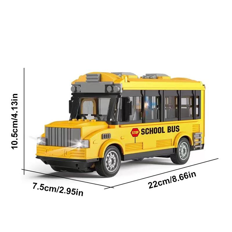 1/30 Rc School Bus High Speed Car 4Ch Lights Tour Bus Model Remote Control Double Decker Sightseeing Vehicle Kids Toys Gifts
