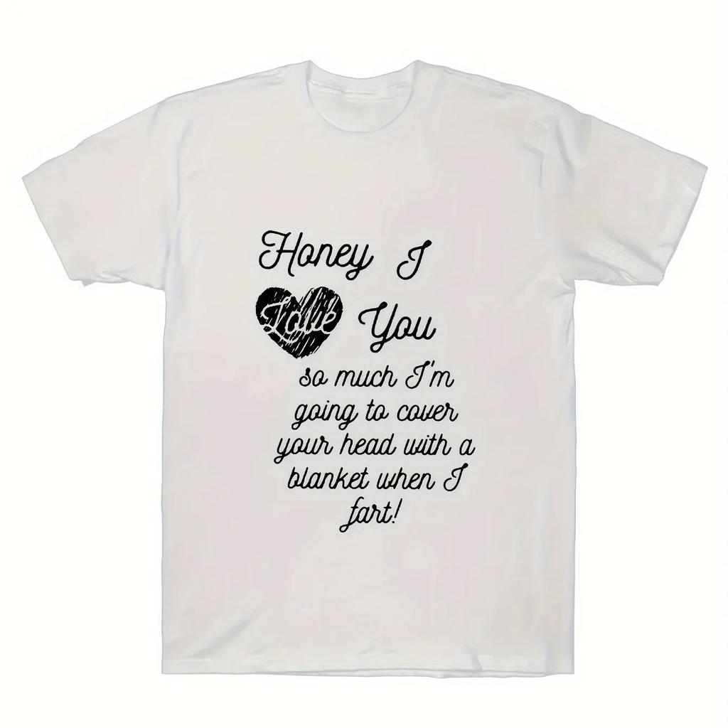 Einzigartiges I Love To Fart Grafik-Print Rundhals Kurzarm T-Shirt für Herren - Bequeme, atmungsaktive und modische Freizeitkleidung