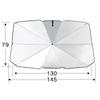 Car Windshield Sun Shade – Silver Foldable UV-Resistant Adhesive Sun Visor Sticker for Car Sun Protection