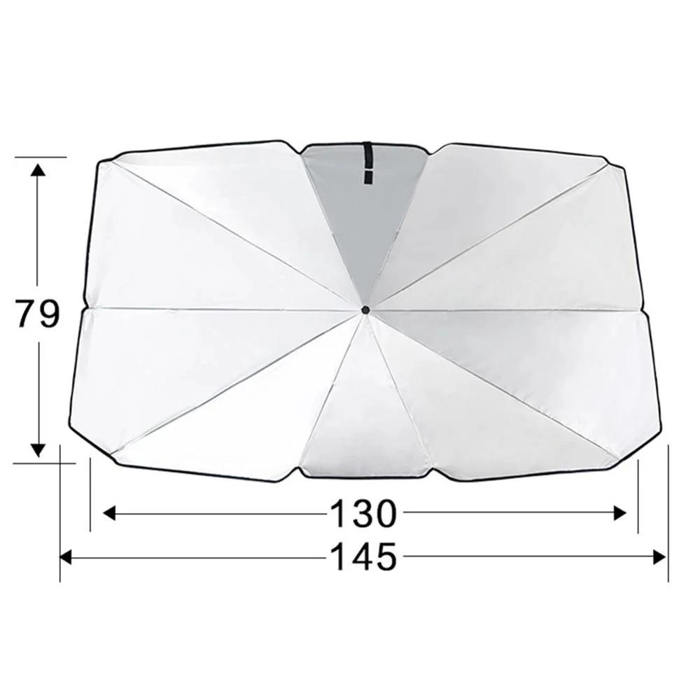 Car Windshield Sun Shade – Silver Foldable UV-Resistant Adhesive Sun Visor Sticker for Car Sun Protection