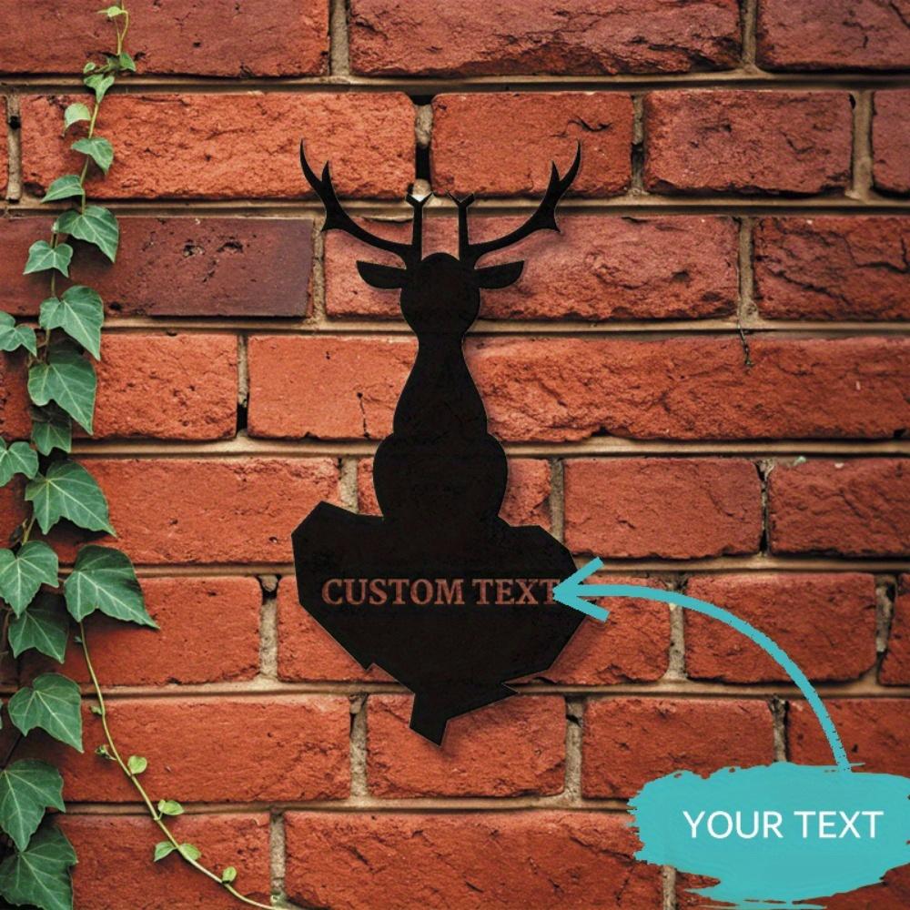 Exquisite Personalized Antique Deer Head Metal Wall Decor All Weather Garden Art Charming Gift