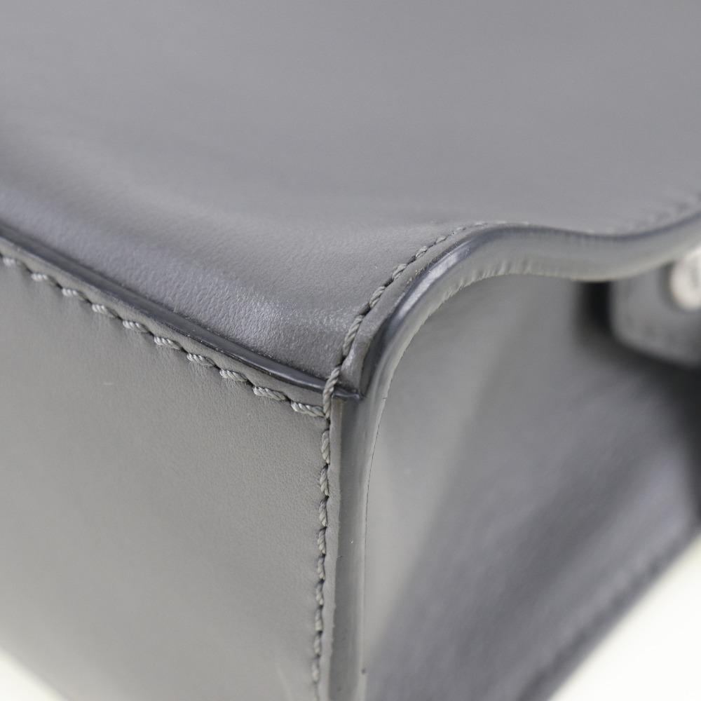 Fendi Mini Messenger Handbag 7M0238O7B 2WAYShoulder Gray Leather Women Used