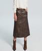RACLEUR Panel Layer Long Skirt [Leather]