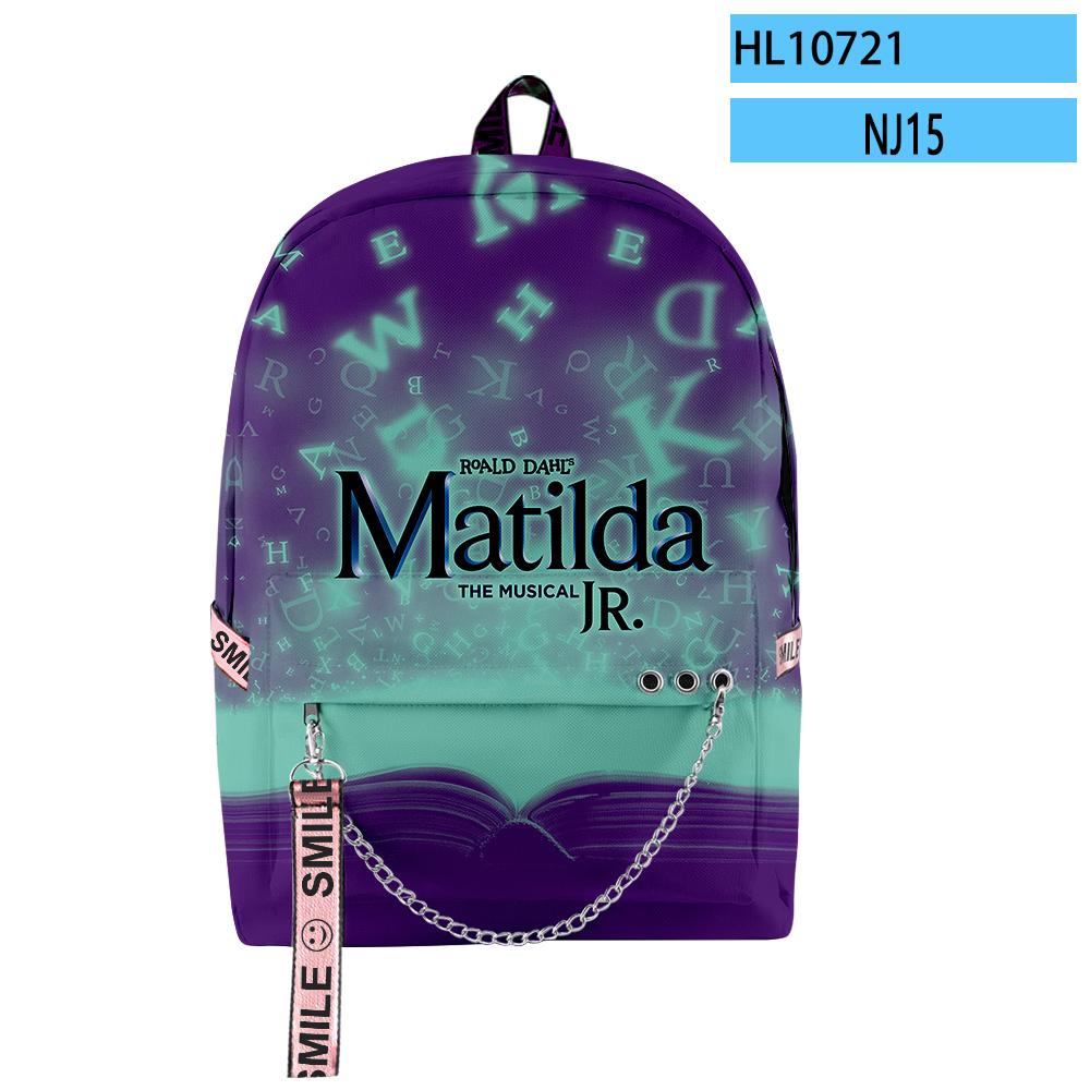 Luxury Roald Dahl's Matilda the Musical Movie 3D Print School Bags Unisex Oxford Waterproof Notebook multifunction Backpacks