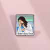 Whimsical Face Cartoon Pin With Artistic Enamel Coating And Fun Phrase For Personal Style Enhancement