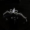 Koreanisch Neu Exquisit und Schlicht Zirkon Perle Schleife Braut Hochzeitskrone Tiara Krone Tiara
