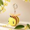 Cute Bee Personal Alarm Keychain Plush Stuffed Animal with Loud Safety Alertor Soft PP Cotton Pendant for Bag Keys
